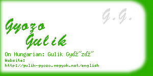 gyozo gulik business card